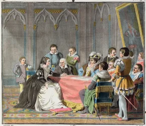 Marguerite de Valois (1553-1615) przed hiszpańską inkwizycją, 1787